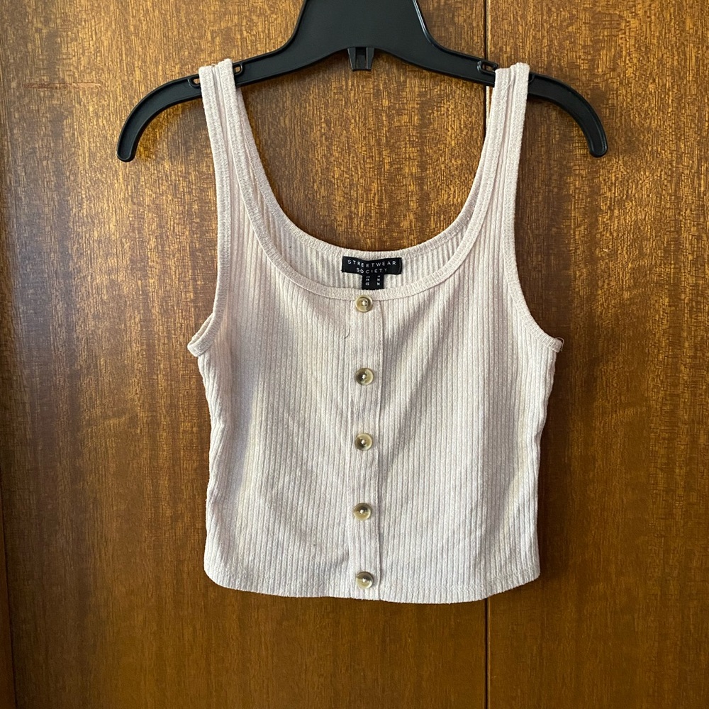 Streetwear Society Ribbed Button Tank